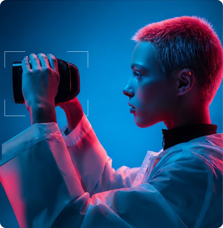Filmmaker behind the camera